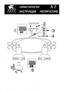 Светильник спот Arte Lamp FOCUS A5219AP-2AB