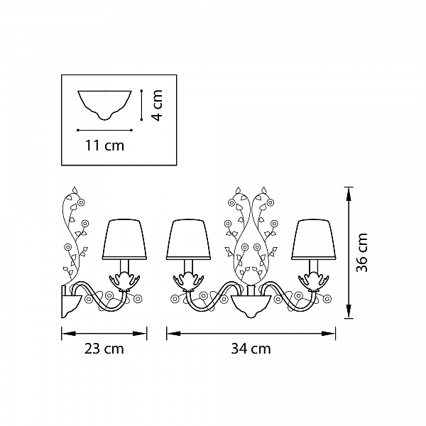 Настенное бра Lightstar Aiola 785620