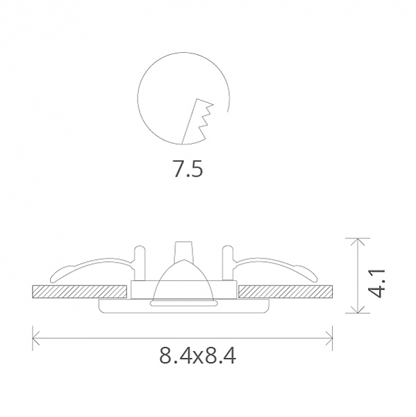 Встраиваемый светильник Arte Lamp A5444PL-1WH