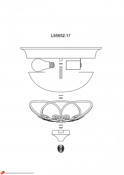 Светильник потолочный L'Arte Luce FILANTE L55652.17