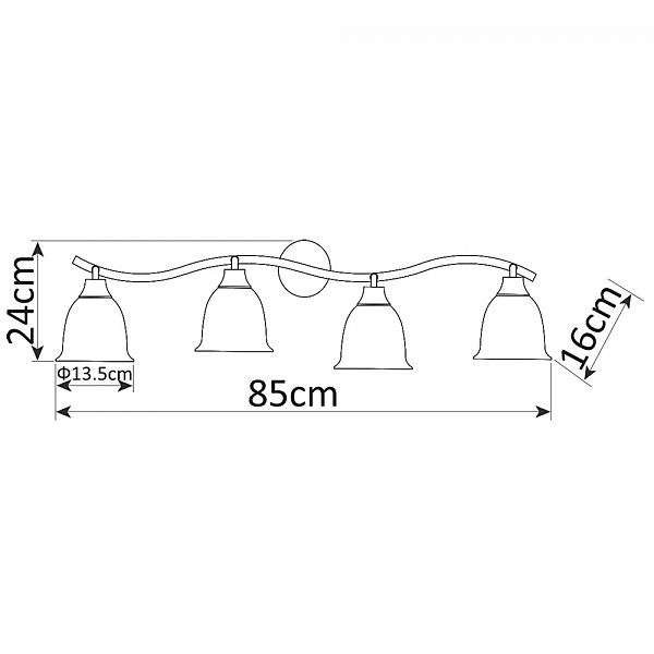 Светильник спот Arte Lamp Campana A9557PL-4CC