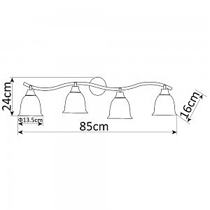 Светильник спот Arte Lamp Campana A9557PL-4CC