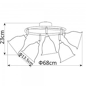 Светильник спот Arte Lamp Campana A9557PL-5BG