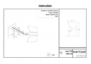 Настенное бра Maytoni Trame C805WL-L7B