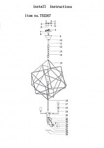 Подвесная люстра Lightstar Gabbia 732267