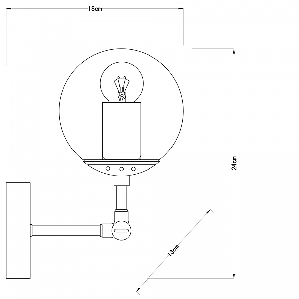 Настенное бра Arte Lamp Bolla A1664AP-1CC