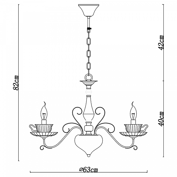 Подвесная светодиодная люстра Tet-A-Tet Arte Lamp A1704LM-5CC