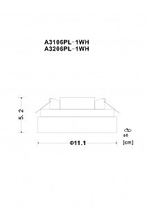 Потолочный светодиодный светильник Arte Lamp Gamba A3106PL-1WH