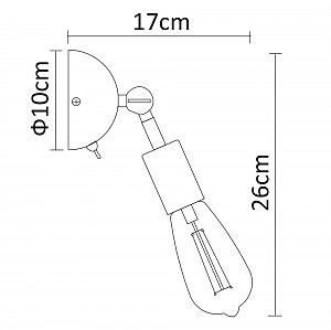 Настенное бра Arte Lamp Roots A9190AP-1BK