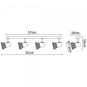 Светильник спот Arte Lamp Grid A9268PL-4WH