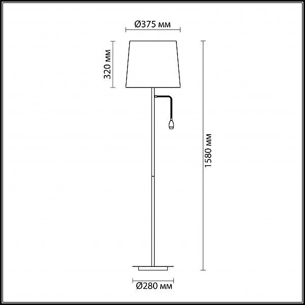 Торшер Odeon Light Edis 4114/1F