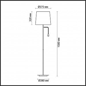 Торшер Odeon Light Edis 4115/1F