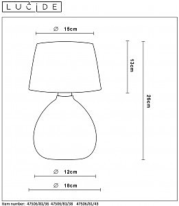 Настольная лампа Lucide Ramzi 47506/81/43