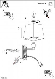 Настенное бра Arte Lamp HALL A7953AP-1CC