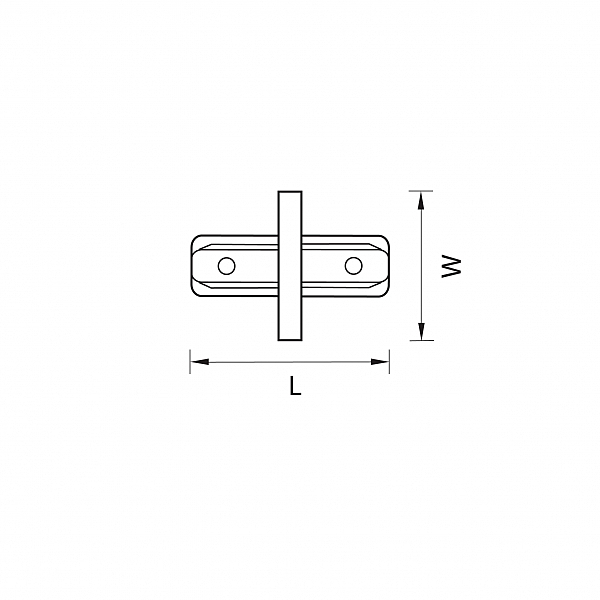 Соединитель малый прямой однофазный для встраиваемых треков Lightstar Barra 501107