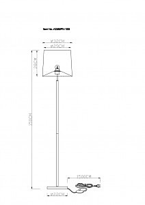 Торшер Arte Lamp Rodos A2589PN-1SS