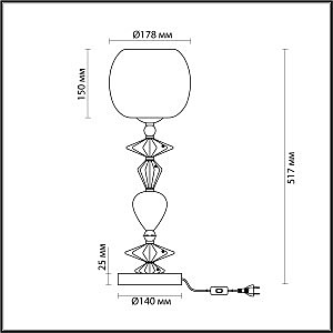 Настольная лампа Odeon Light EXCLUSIVE Bizet 4855/1T