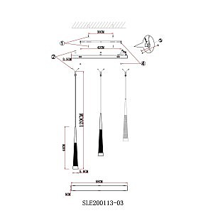 Светильник подвесной Evoluce Orpelo SLE200113-03