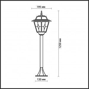 Столб фонарный уличный Odeon Light OUTER 2318/1F