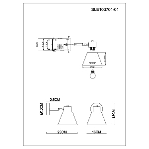 Настенное бра Evoluce Buve SLE103701-01