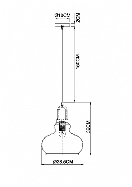 Светильник подвесной Arte Lamp Bell A1992SP-1PB