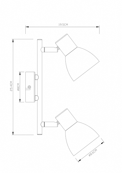 Светильник спот Arte Lamp Falena A3117PL-2BK