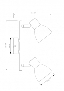 Светильник спот Arte Lamp Falena A3117PL-2BK