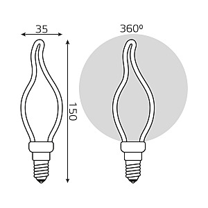 Светодиодная лампа Gauss Filament Artline 1000801104