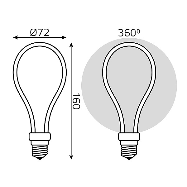 Светодиодная лампа Gauss Filament Artline 1004802104