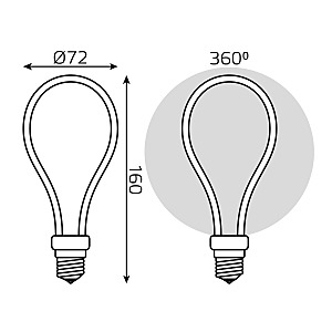 Светодиодная лампа Gauss Filament Artline 1004802104
