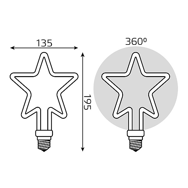 Светодиодная лампа Gauss Filament Artline 1006802104