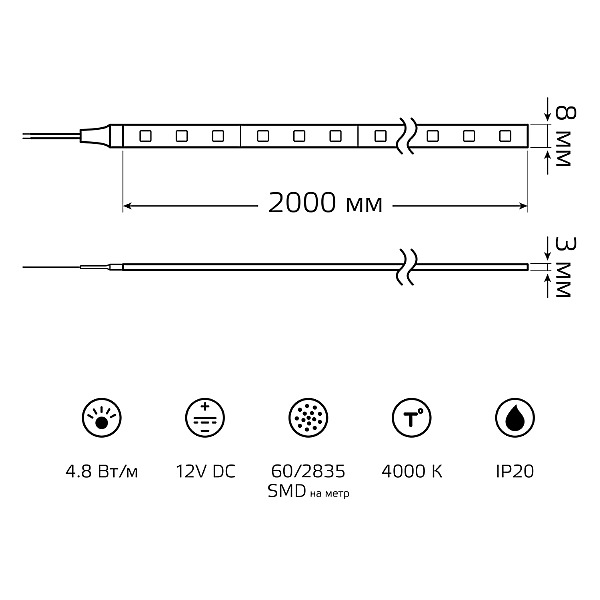 LED лента Gauss Basic BT001