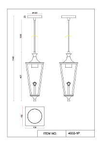 Светильник подвесной Favourite Lampion 4002-1P