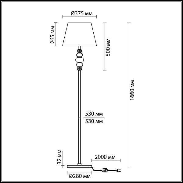 Торшер Odeon Light EXCLUSIVE Sochi 4896/1F