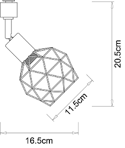 Трековый светильник Arte Lamp Sospiro A6141PL-1GO