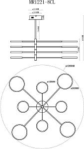 Потолочная люстра MyFar Eva MR1221-8CL