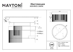 Потолочная люстра Maytoni Imaginary MOD190CL-L36G3K