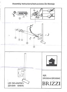 Настенный светильник Brizzi Daroca BR06845