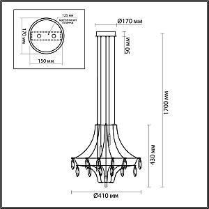 Подвесная люстра Odeon Light EXCLUSIVE Flamenco 6699/35L