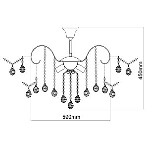 Потолочная хрустальная люстра MW Light Жемчуг 232017608