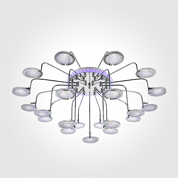 Потолочная люстра с пультом Spider Eurosvet 80109/21 хром/синий+фиолетовый