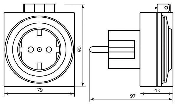 Розетка Feron TM31 23204