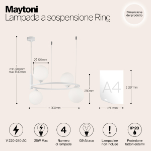 Светильник подвесной Maytoni Ring MOD013PL-04W