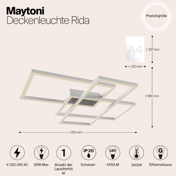 Потолочная люстра Maytoni Line MOD015CL-L80W