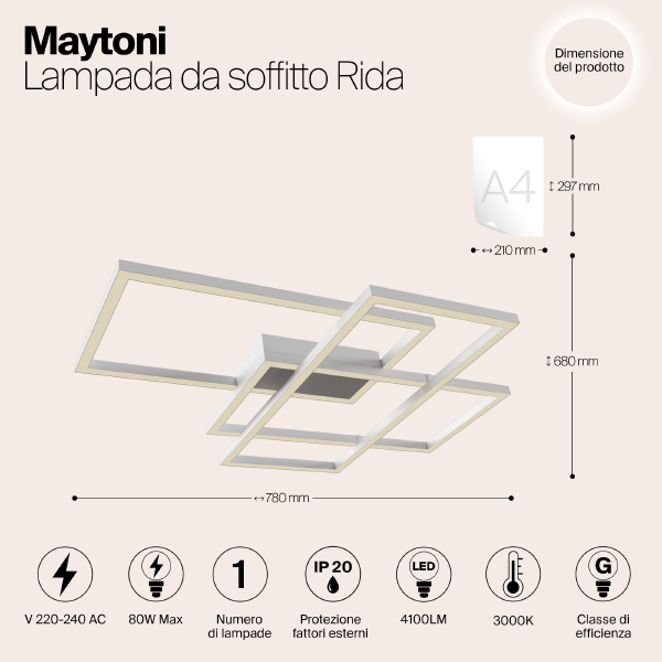 Потолочная люстра Maytoni Line MOD015CL-L80W