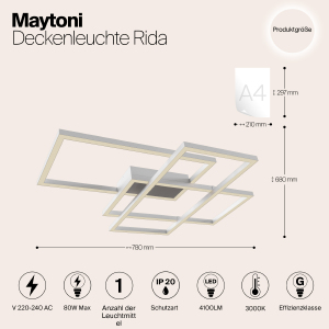 Потолочная люстра Maytoni Line MOD015CL-L80W