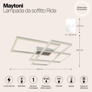 Потолочная люстра Maytoni Line MOD015CL-L80W