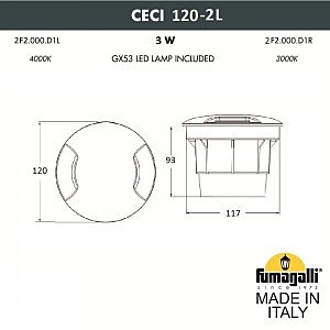 Уличный встраиваемый Fumagalli Ceci 2F2.000.000.AXG1L