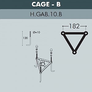 Столб фонарный уличный Fumagalli Saba K22.157.S10.BYF1R