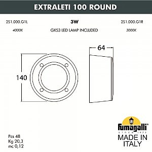 Подсветка для ступеней Fumagalli Leti 2S1.000.000.AYG1L